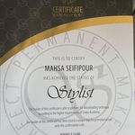 گواهی کسب‌وکار برای آرایش دائم و تاتو بدن مهسا سیف