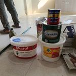 نقاش نقاشی ساختمان.  خدمات با