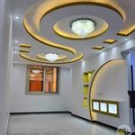 کناف دکوراسیون داخلی نقاشی برگی