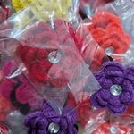 کش مو بافتنی گل