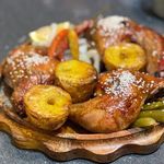 پاچینی و مرغ بریان فلفل