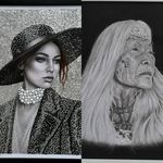 سفارش طراحی چهره سیاه قلم مریم اردشیری