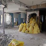 تخریب داخلی  ساختمان دیوار آرک شومینه