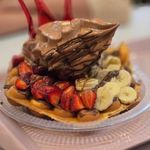 بستنی وافل لته