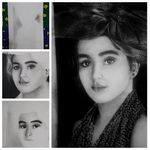 طراحی چهره سیاه قلم