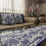 رومیزی  پارچه ای کتان نقشین