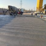 بتن ریزی کف با ماله پروانه و تراز لیزری