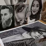 سفارش طراحی چهره سیاه قلم مریم اردشیری