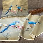 رومیزی  پارچه ای کتان نقشین