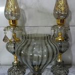 شمعدان ارزان. قطعات لوستر. بلور.حباب لوستر.دکوری.مصرفی.شکلات خوری.میوه خوری