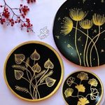 دیوارکوب/بشقاب سفالی/تزیینی/نقطه کوبی