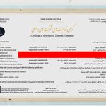 گواهی نمایندگی شرکت های داخلی