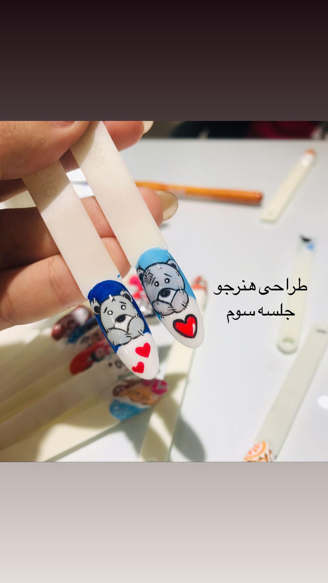 اموزش طراحی ناخن کریمی