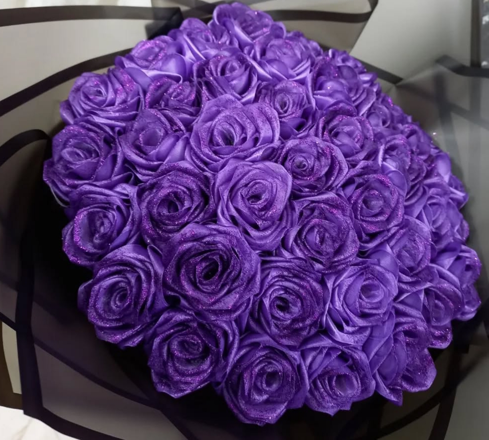 دسته گل روبانی