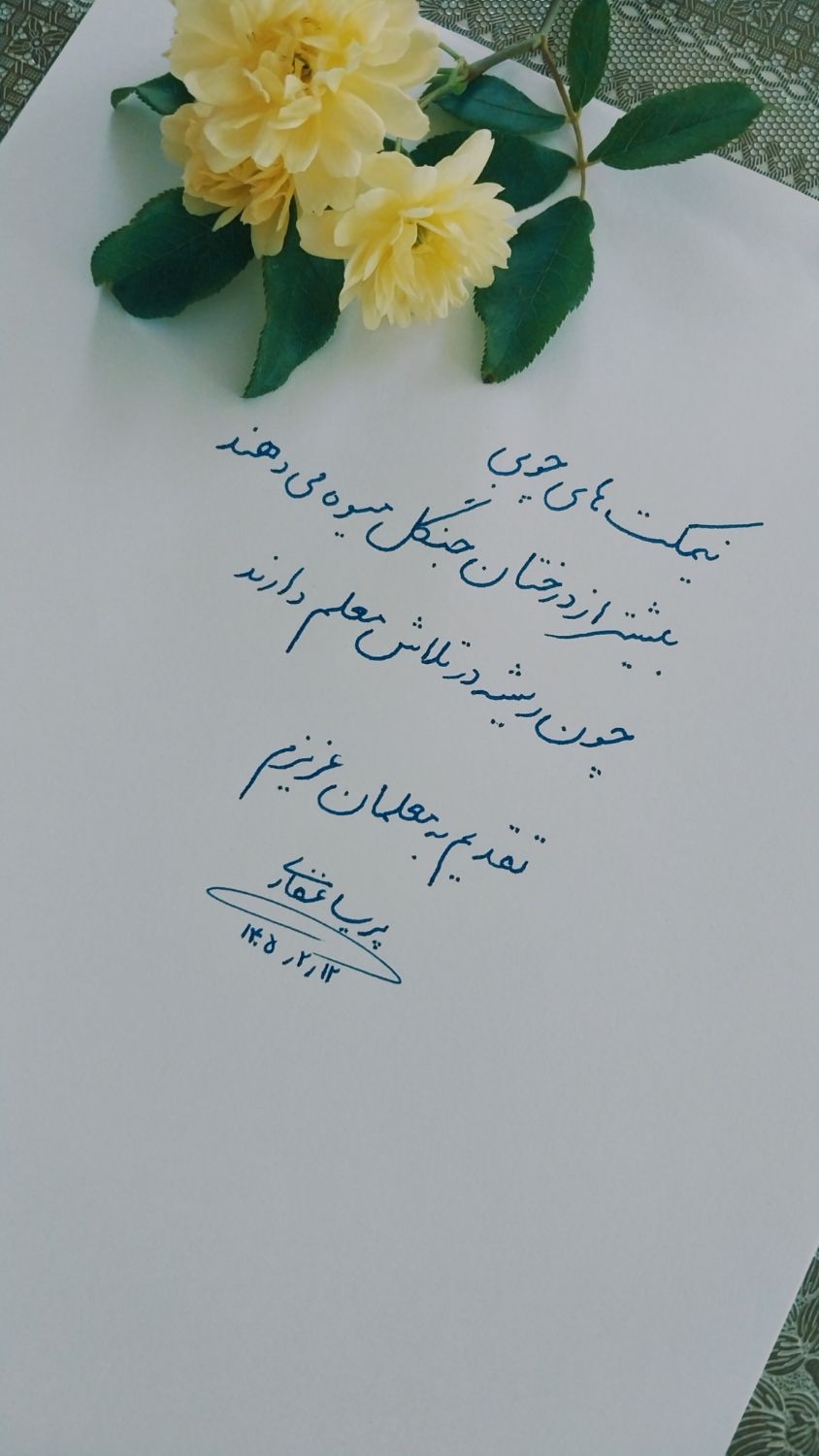 آموزش خوشنویسی پریسا غفاری
