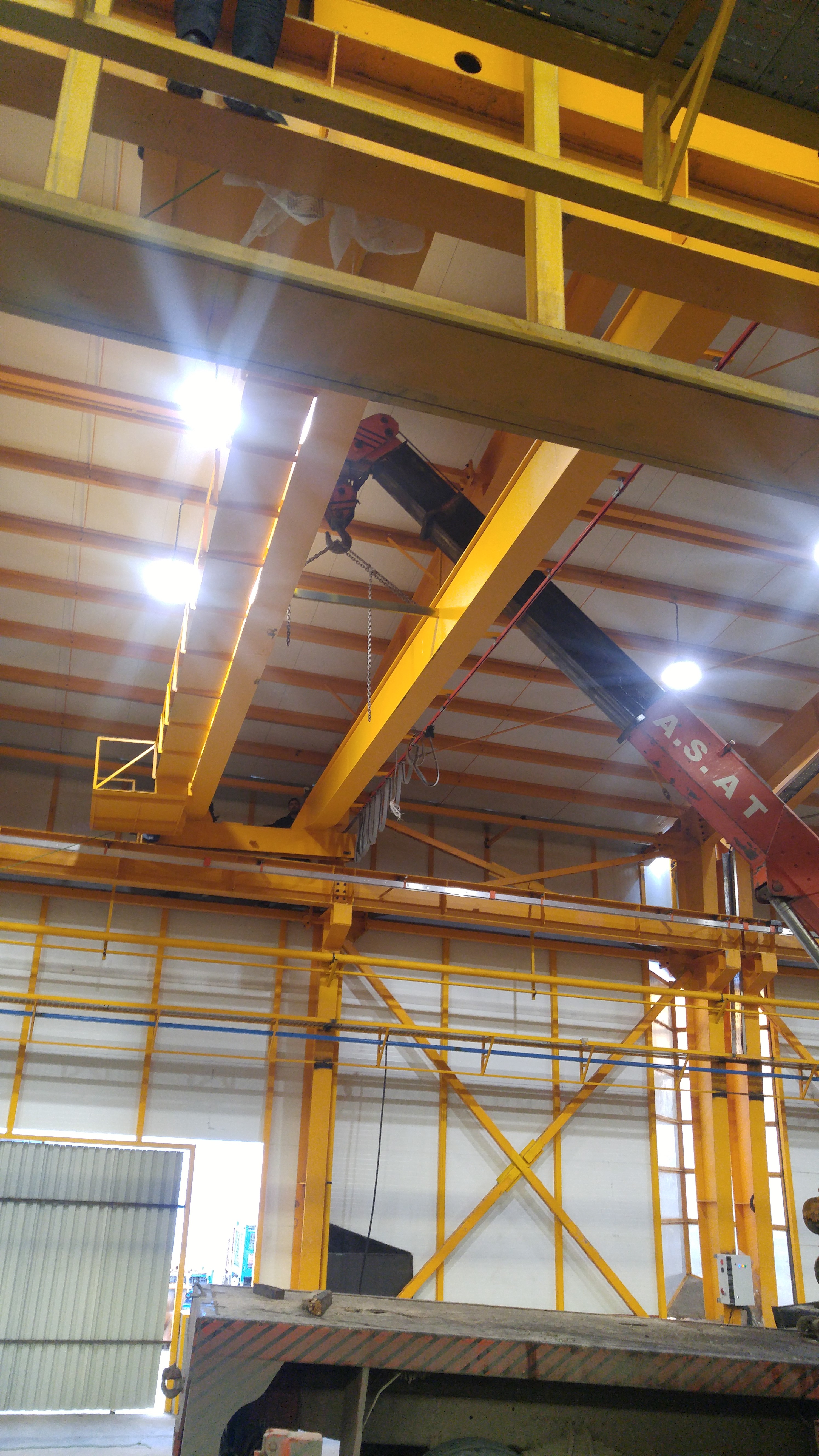 جرثقیل سقفی و دروازه ای دکل