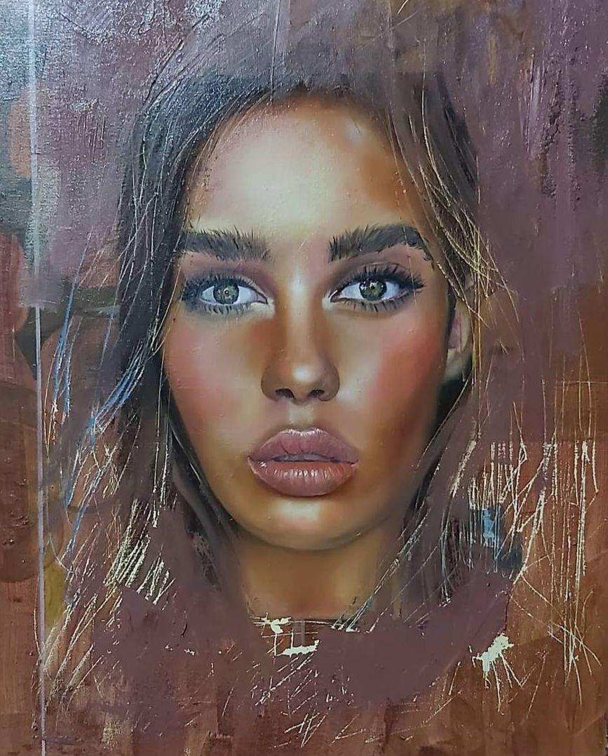 نقاشی سیاه قلم.رنگ روغن و تابلو دکوراتیو