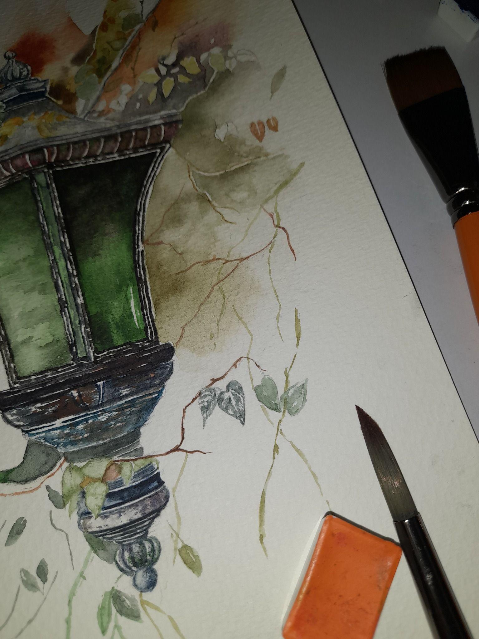 تابلو نقاشی آبرنگ غزال