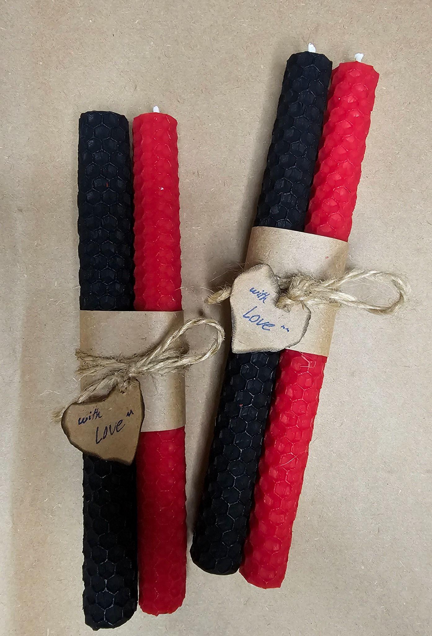 شمع ولنتاین موم عسلی