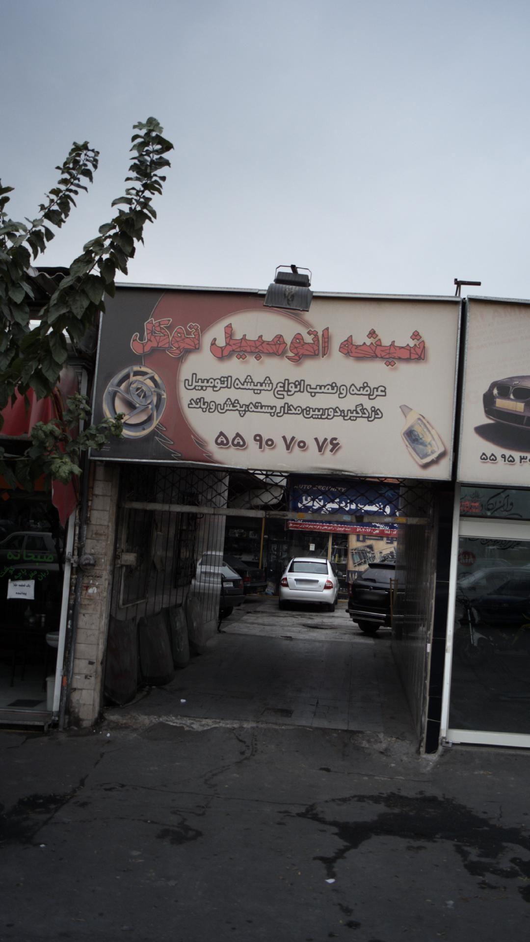 شیشه اتومبیل توکل