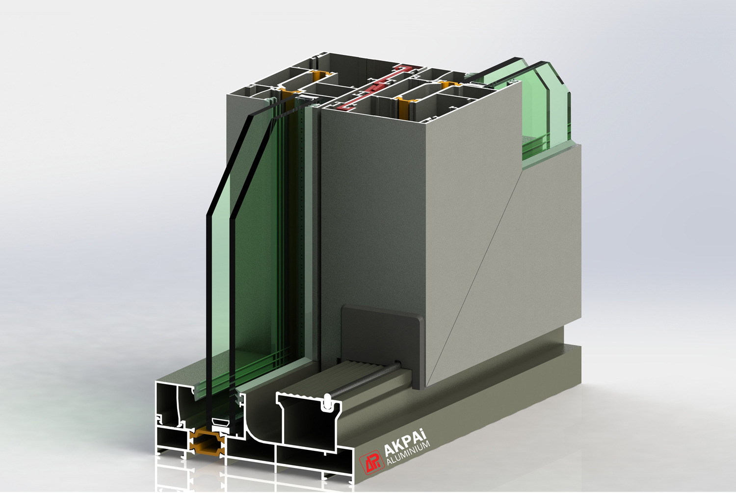 سازه آلومینیوم رضا  درب پنجره ترمال بریک