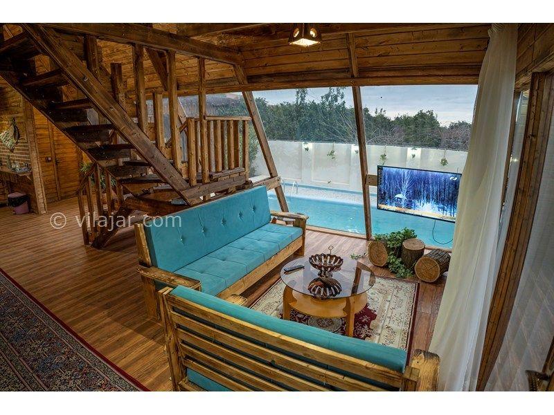 ویلا چوبی لوکس با استخر رامسر