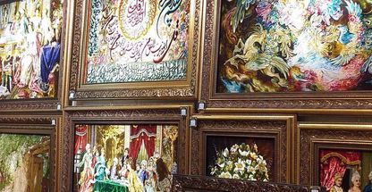 گالری فرش و تابلو فرش دستبافت حریر