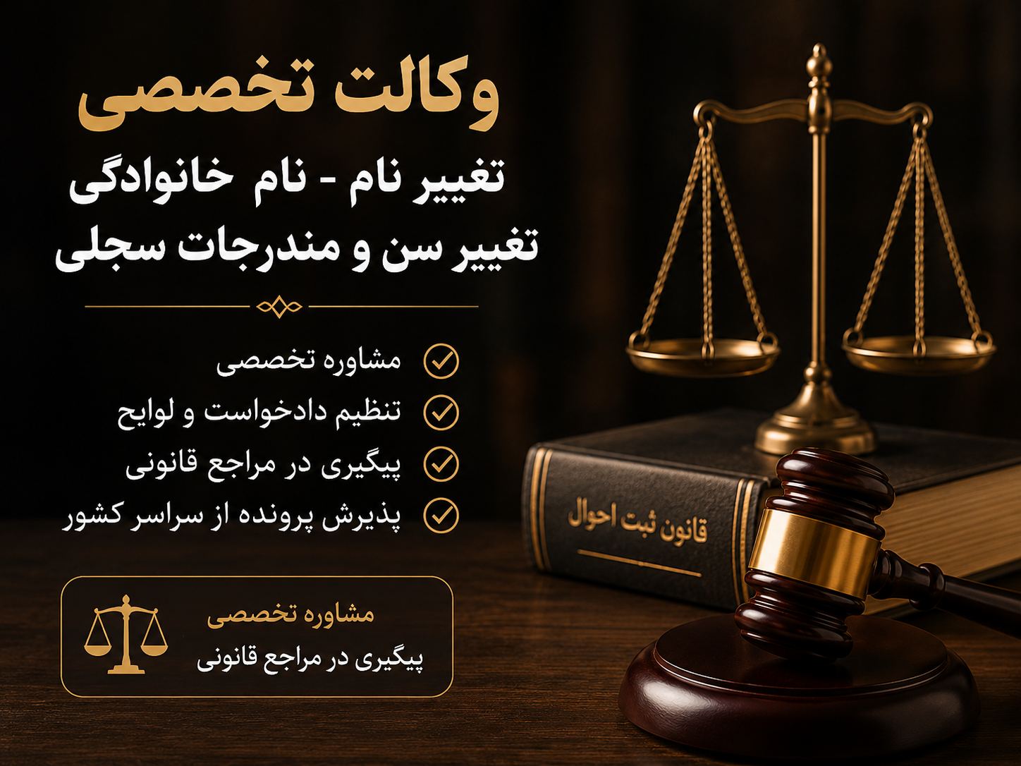 وکالت تخصصی ثبت احوال و اسناد سجلی