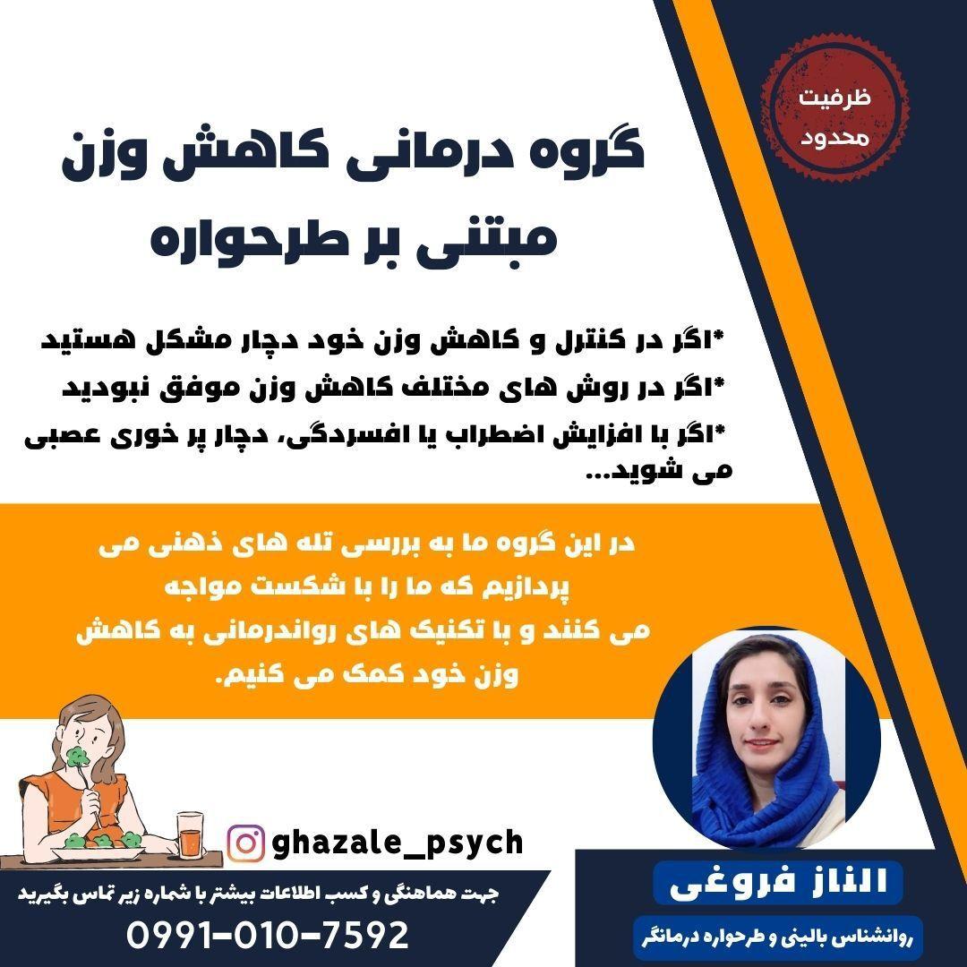 گروه درمانی کاهش وزن دکتر الناز فروغی