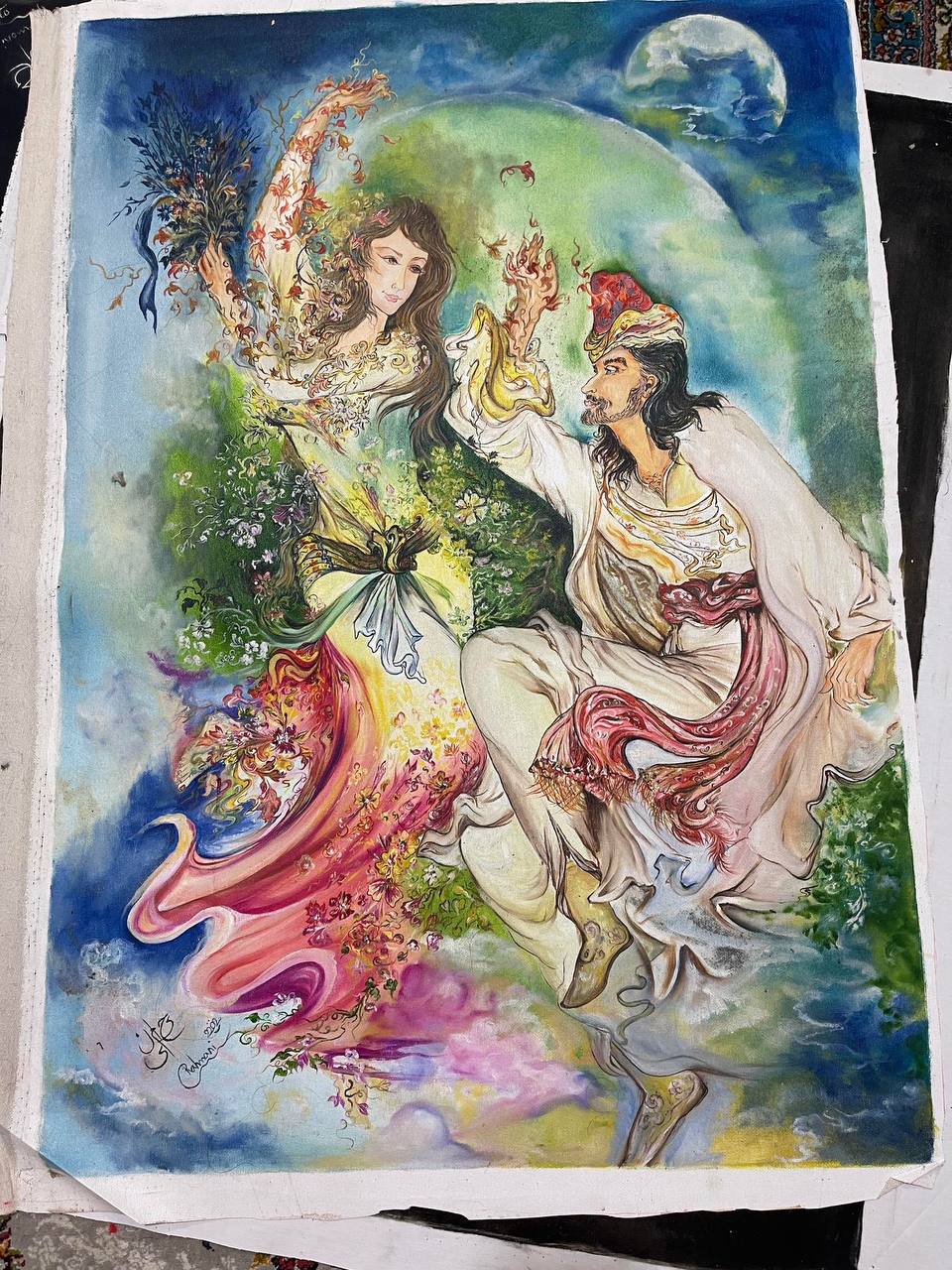 نقاشی و پتینه کاری زهرا