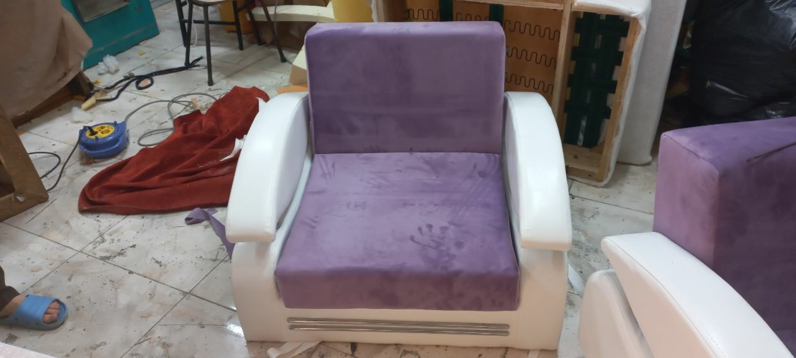 تعویض پارچه مبل خزلی