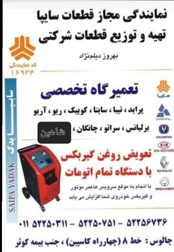 نمایندگی سایپا بهروز دیلم نژاد