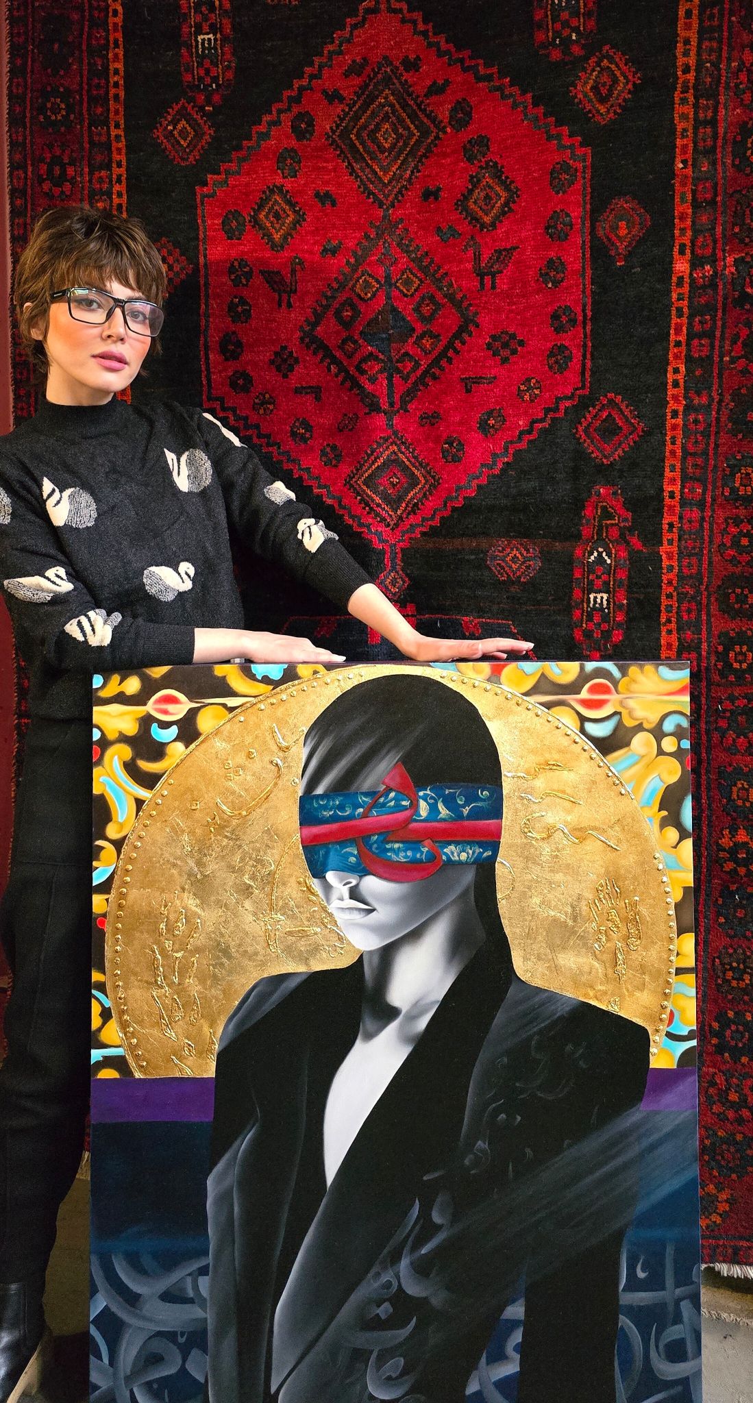 آموزش آینه آنتیک و نقاشی پشت آینه شهرزاد