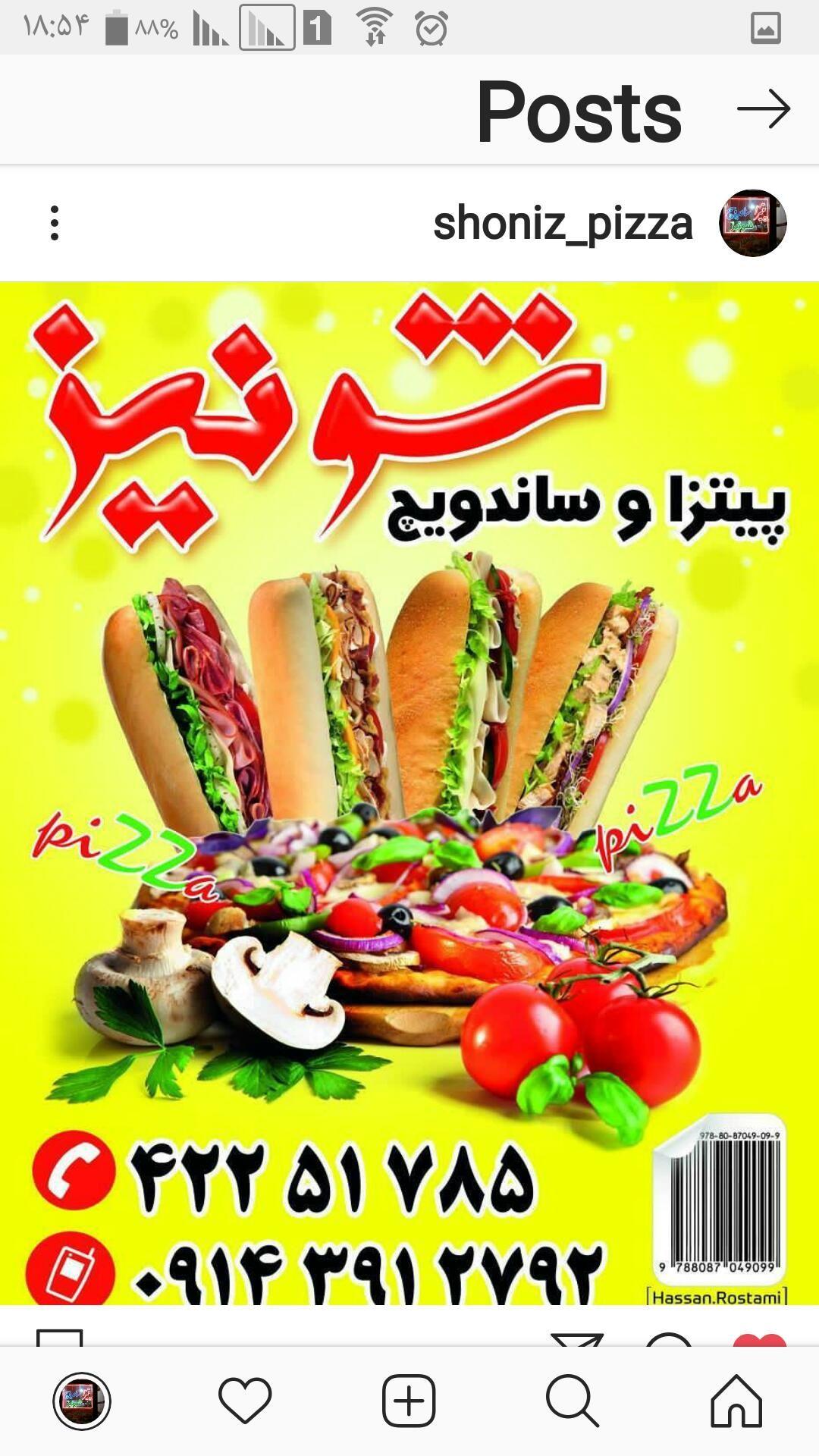پیتزا ساندویجی شونیز