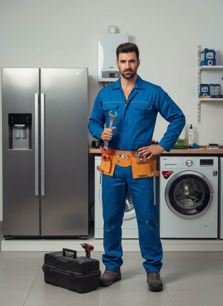 آقای فنی کارپکیج یخچال سایدلباسشویی پرند