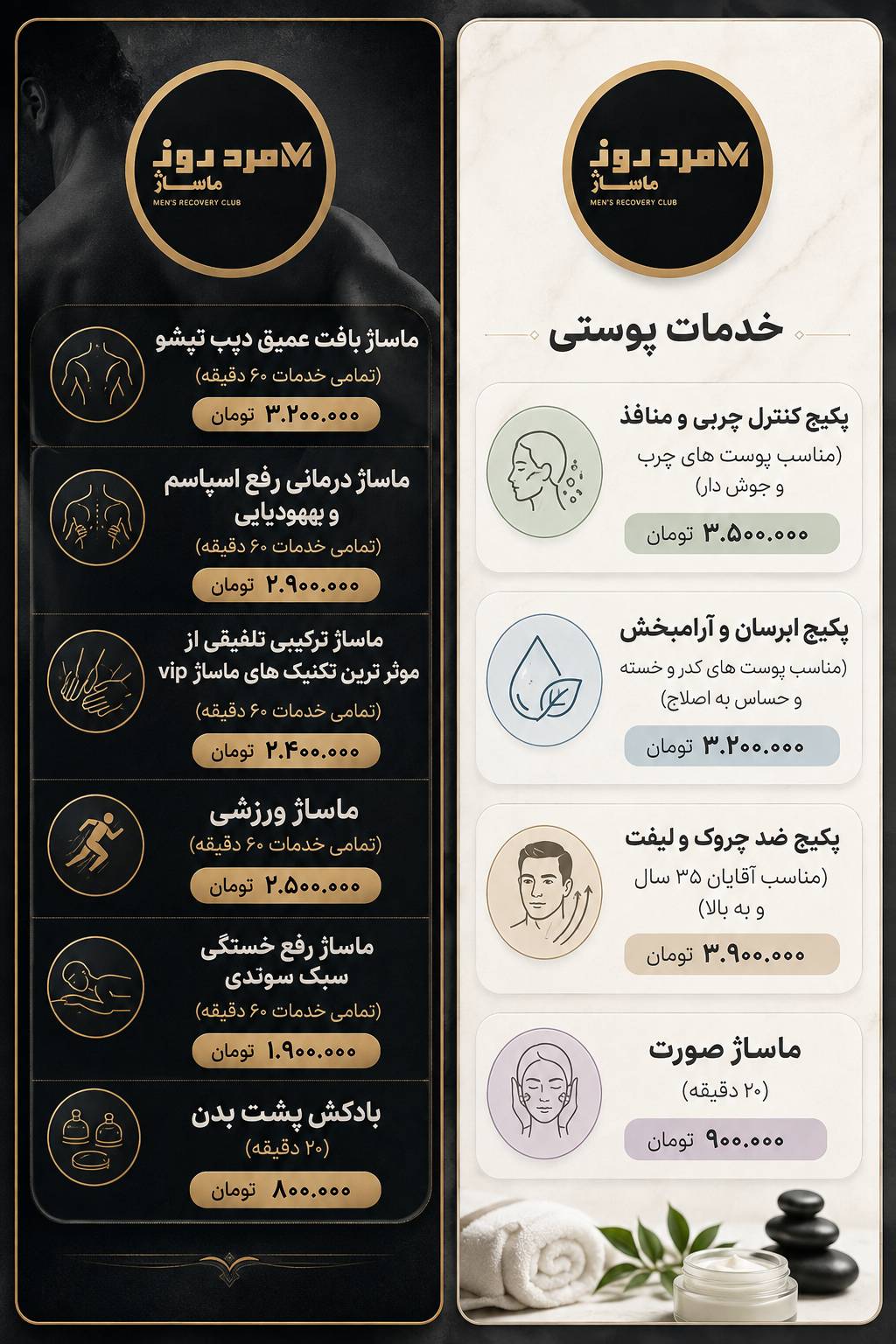 ماساژ مرد روز