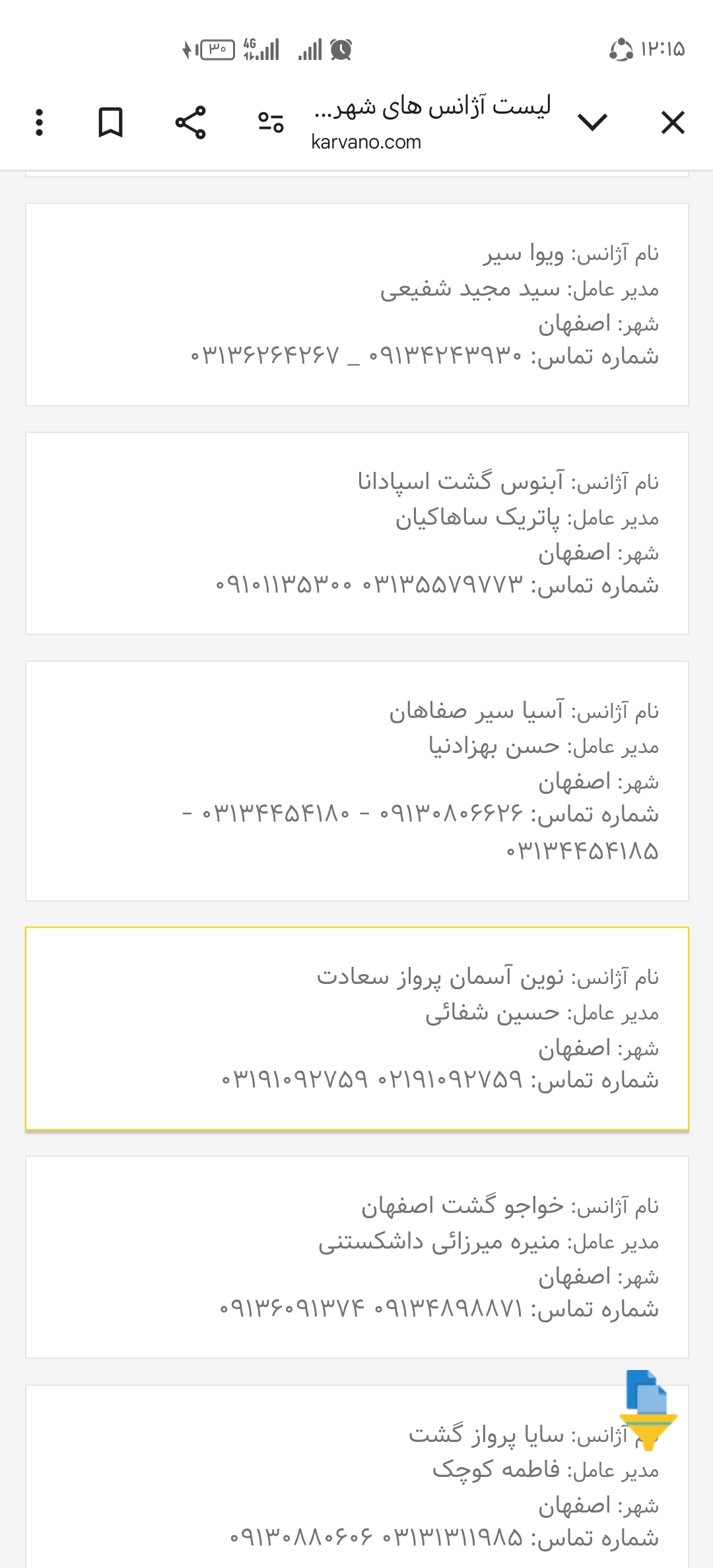 خواجو گشت اصفهان