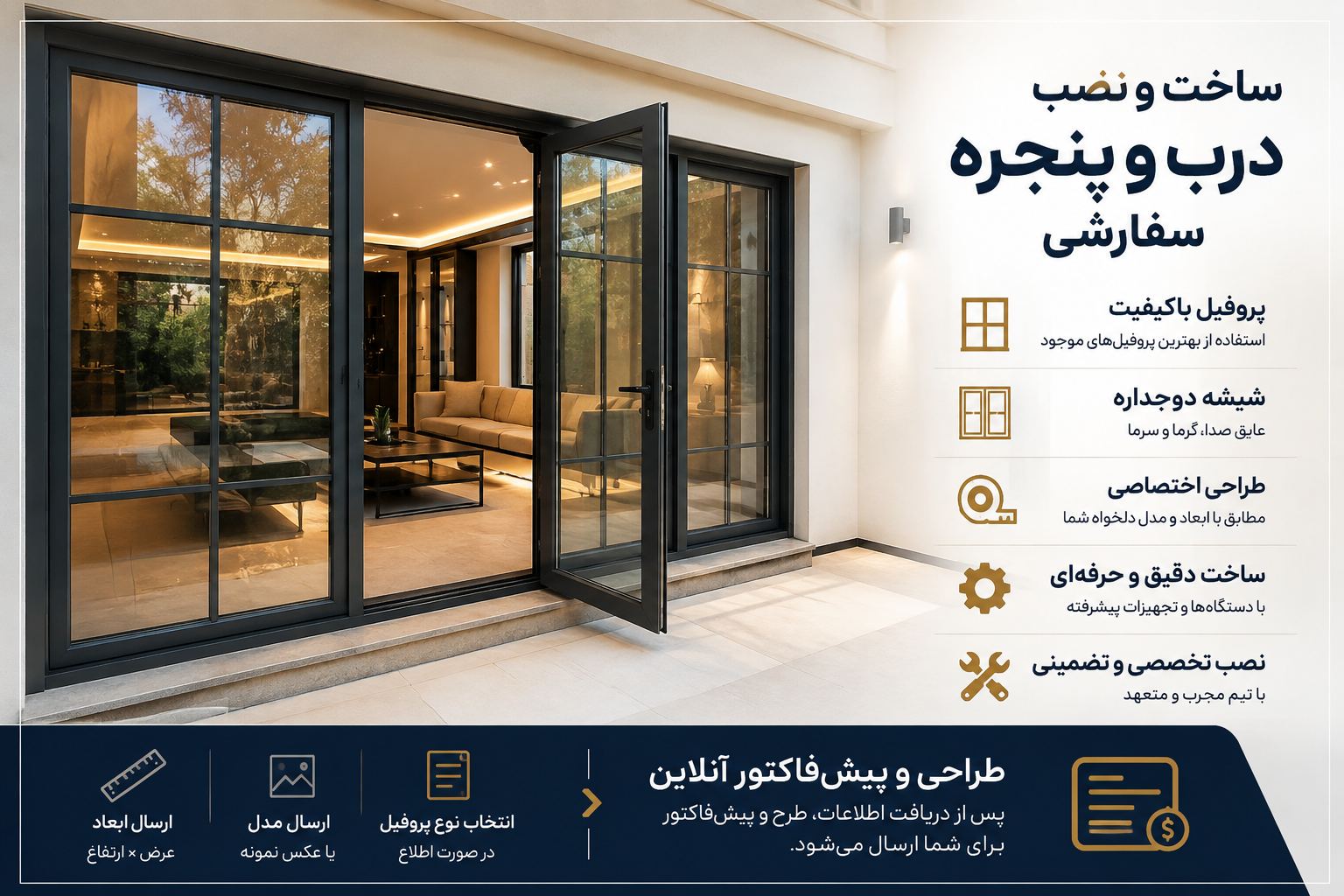 ساخت و تعویض درب و پنجره upvc