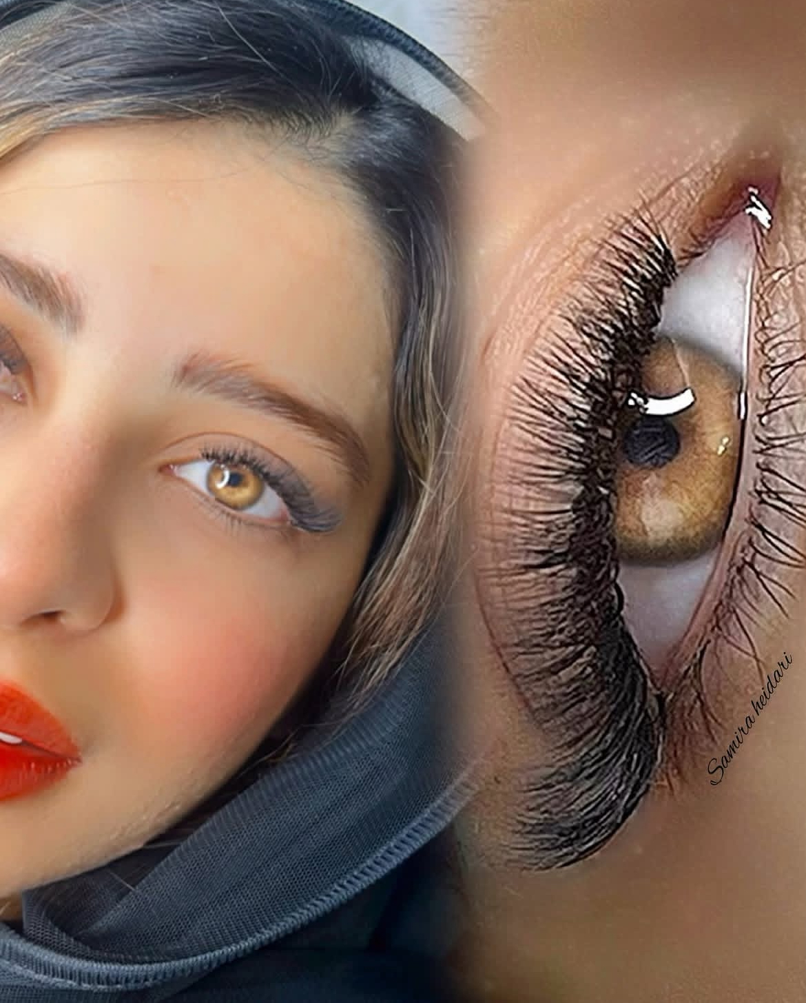 آموزش خدمات تخصصی اکستنشن مژه سمیراحیدری