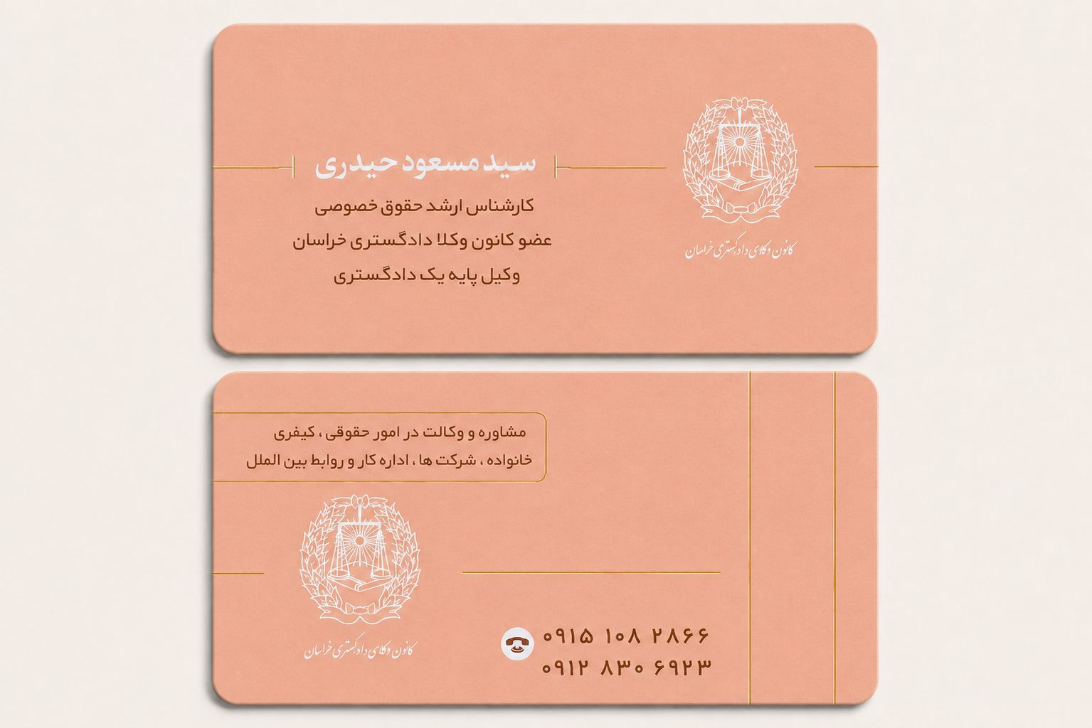 سیدمسعودحیدری وکیل پایه یک دادگستری مشهد