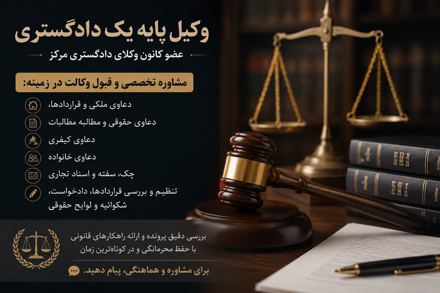 وکیل پایه یک دادگستری مهران محبی یدالهی