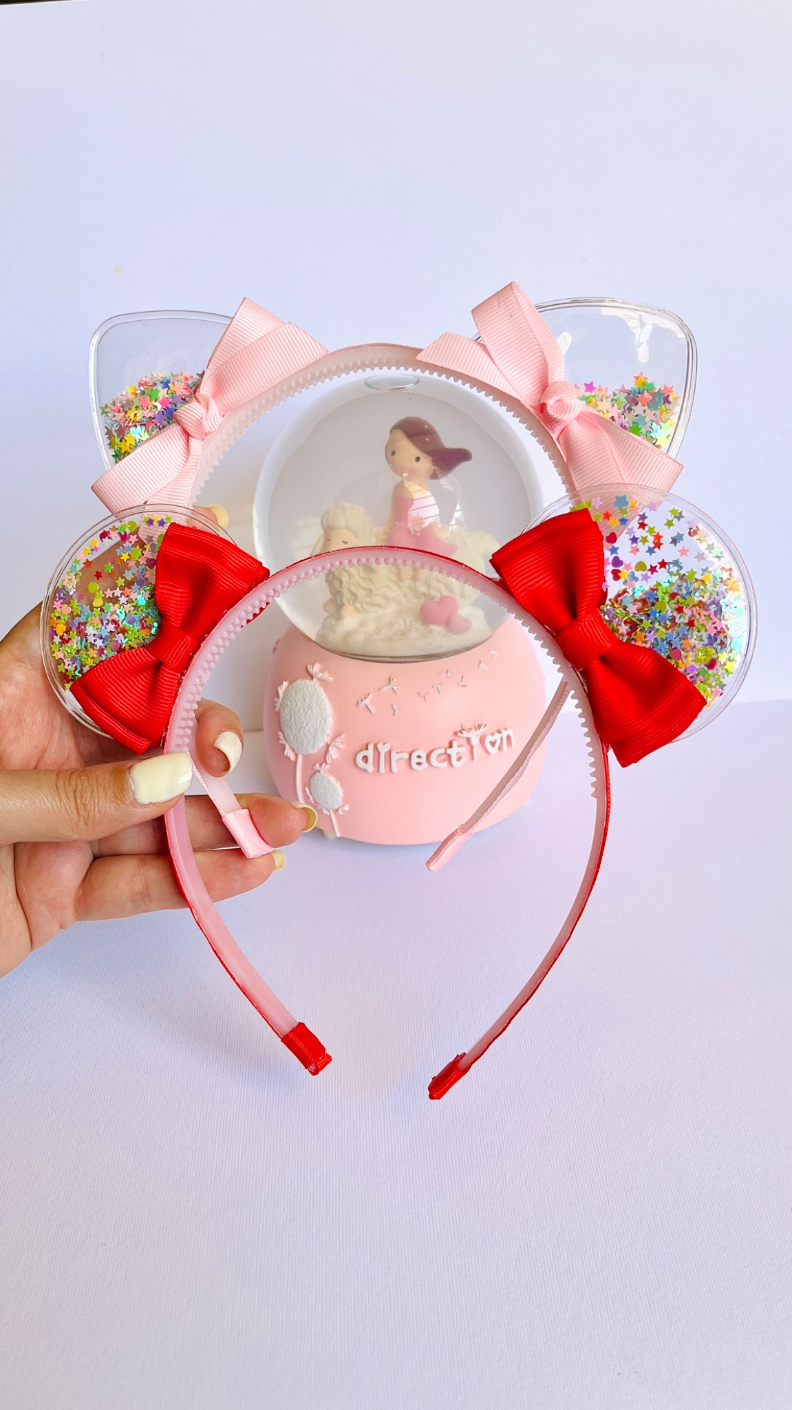 گلسر و اکسسوری مو پینکی پاپیون