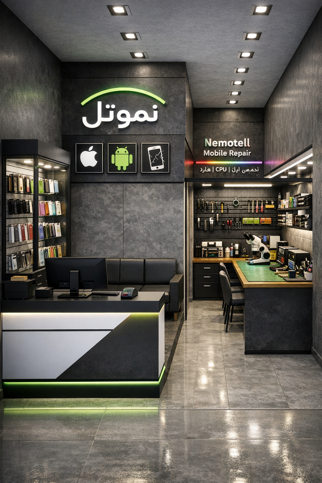 دپارتمان موبایل نموتل آموزشگاه نمو