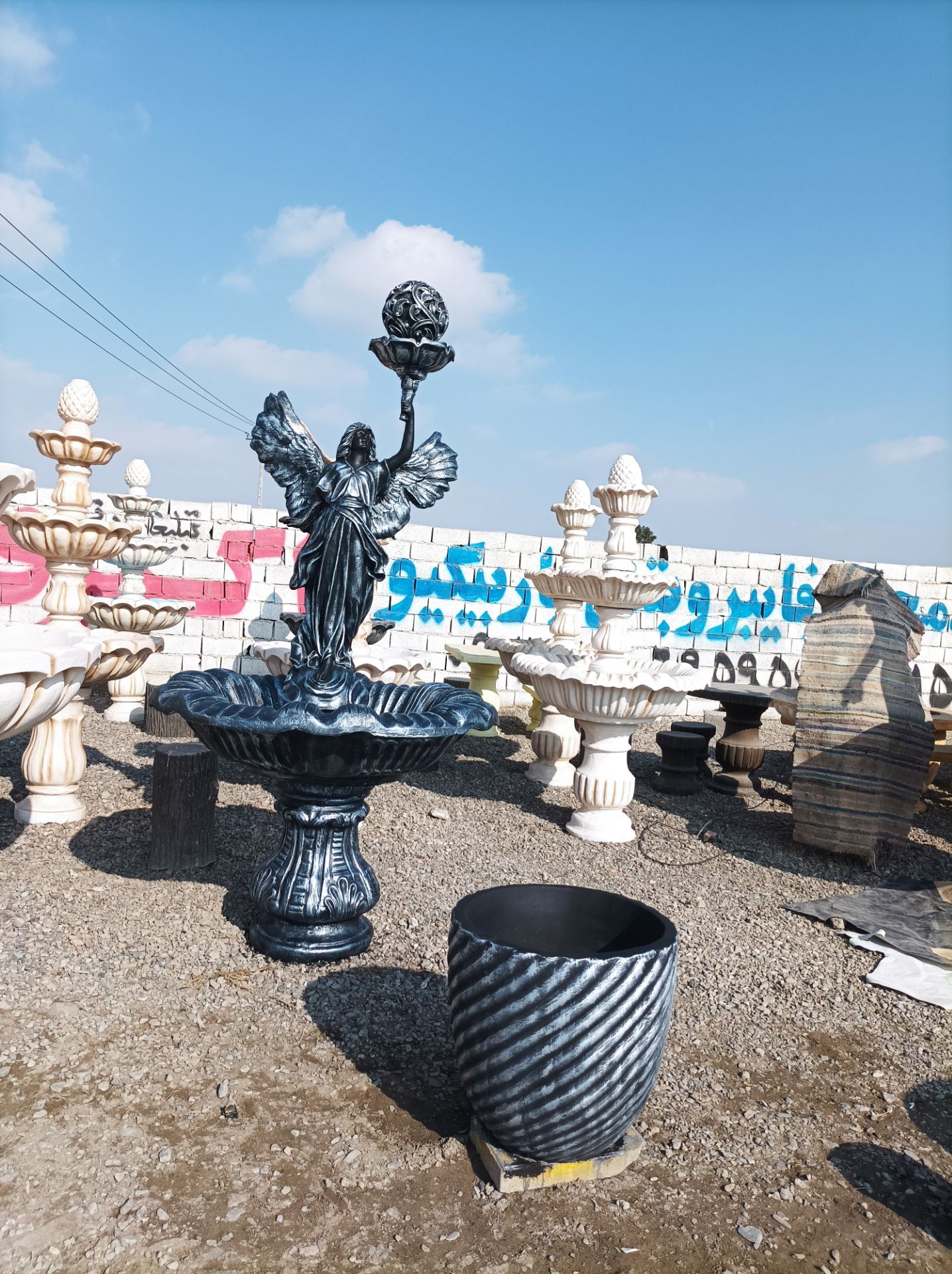 تولید آبنمای طبقاتی وبتنی باربیکیو سمانه