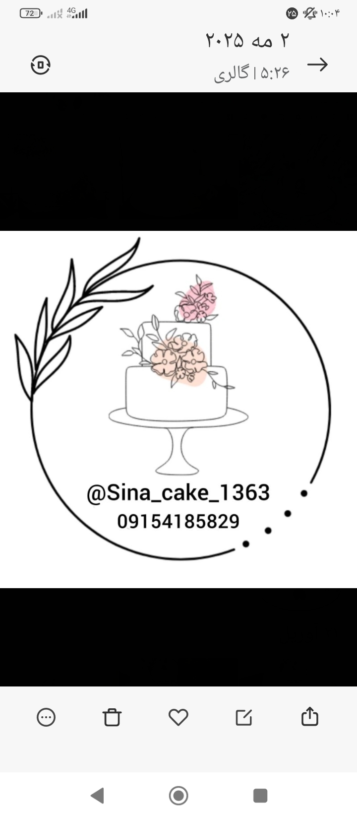 کیک ـسینا  زوزن