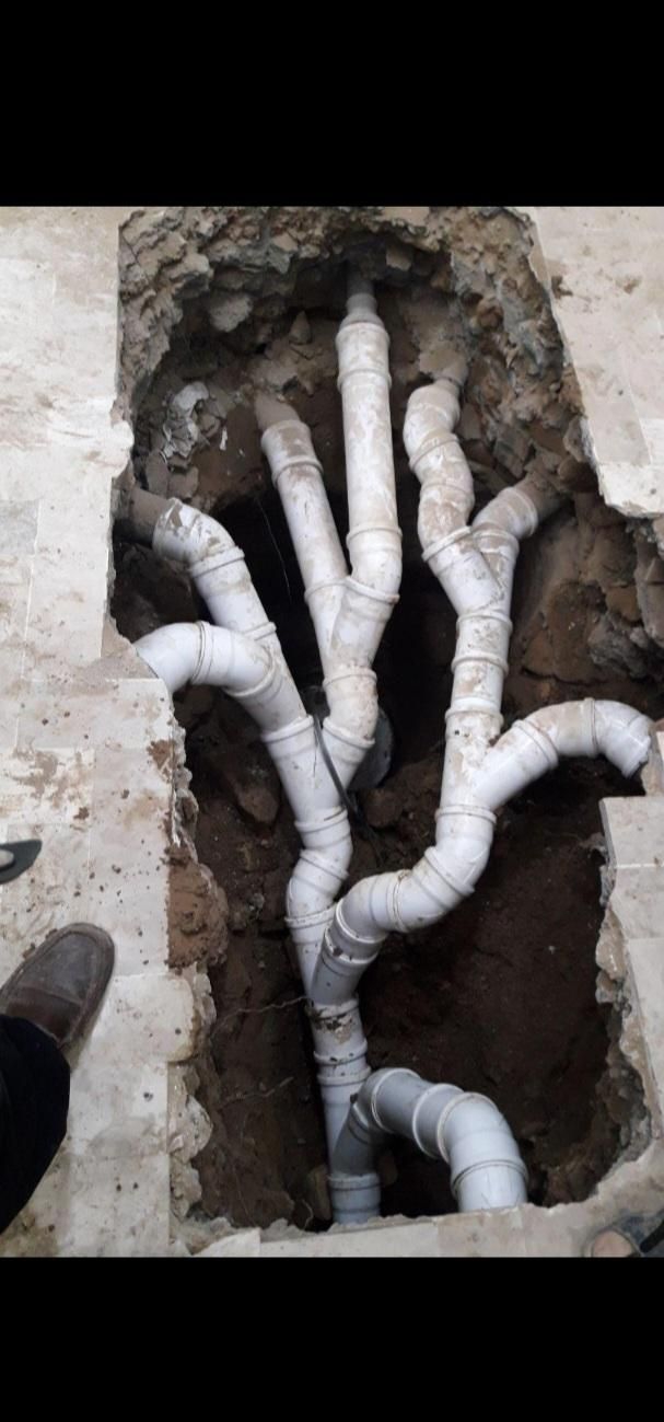 وصل اگو لوله کشی فاضلاب و رفع نم بو مغنی