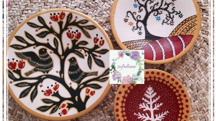 بشقاب دیوارکوب سفالی