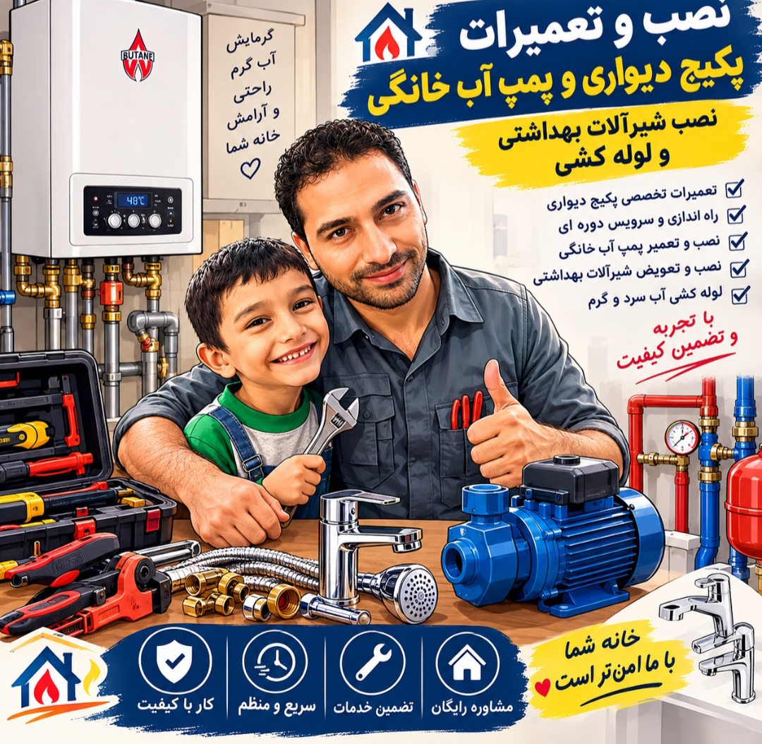نصب وتعمیرات پکیج دیواری وپمپ اب