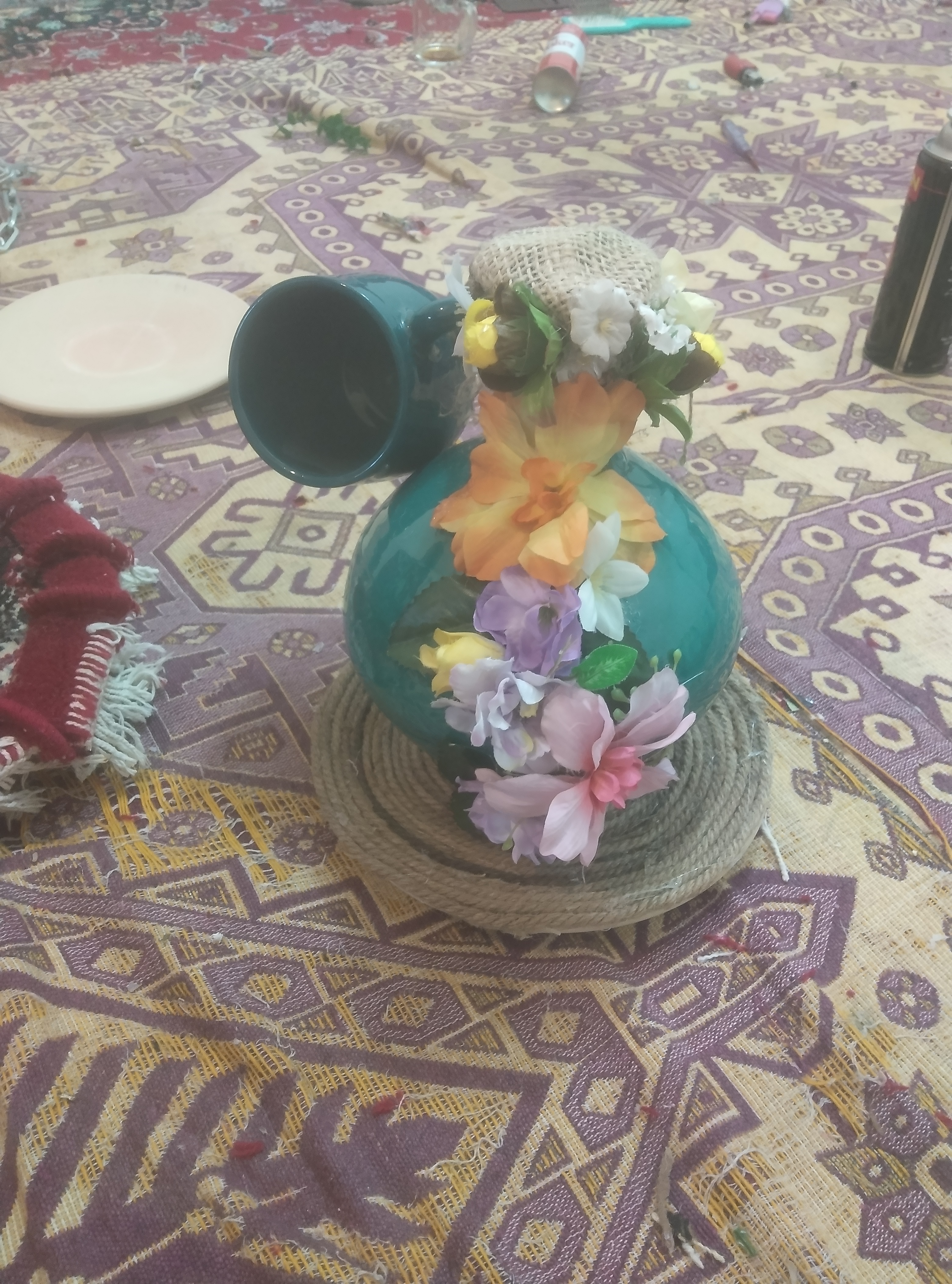 تزیینات کوزه ی گلی صدری