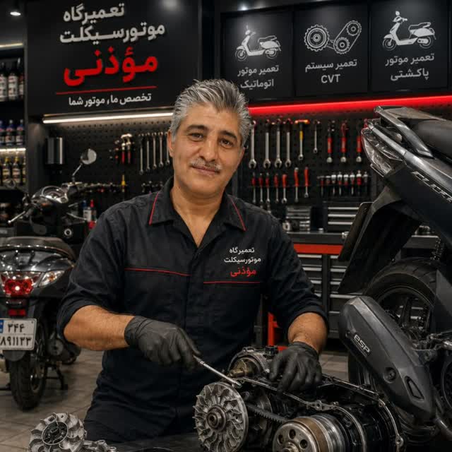 تعمیرگاه موتور سیکلت تخصصی موذنی